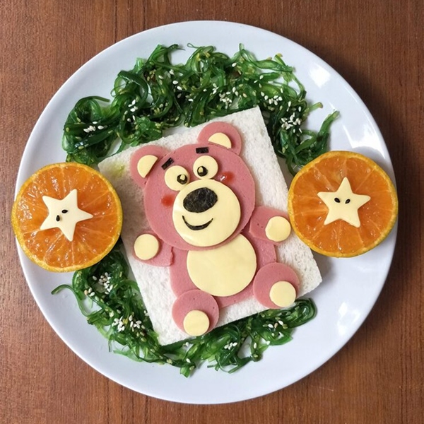 Sandwiche de osito de mortadela Kimby