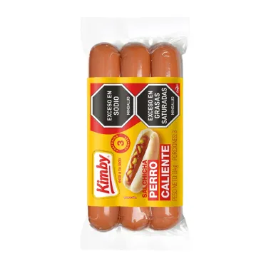 Paquete de 3 Salchichas Kimby para perro caliente