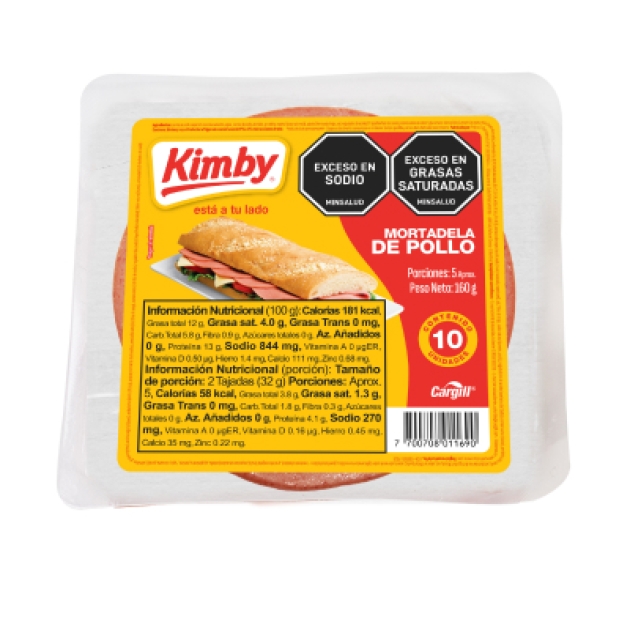 Mortadela de pollo Kimby 160g