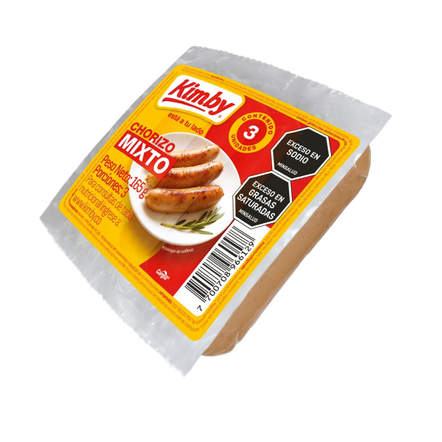 Chorizo mixto 165 gramos 3 unidades