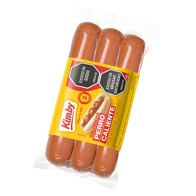 Paquete de 3 Salchichas Kimby para perro caliente