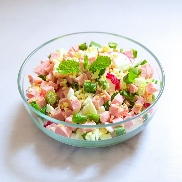 Ensalada fría con Mortadela y Salchichón Kimby
