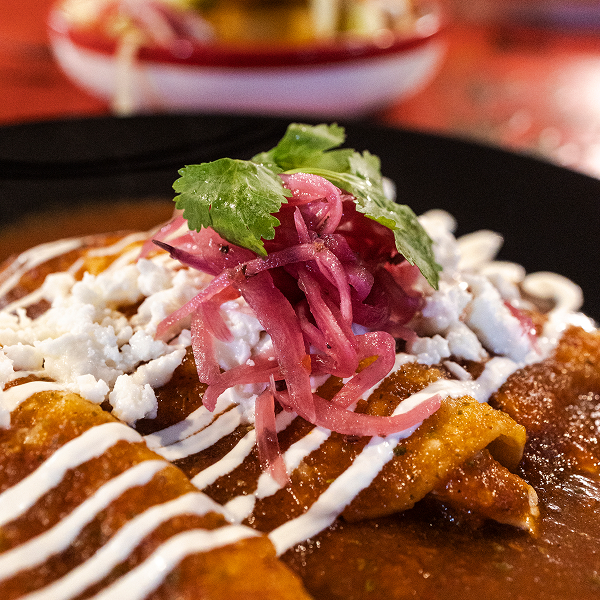 Enchiladas morealianas (de chorizo y papa)