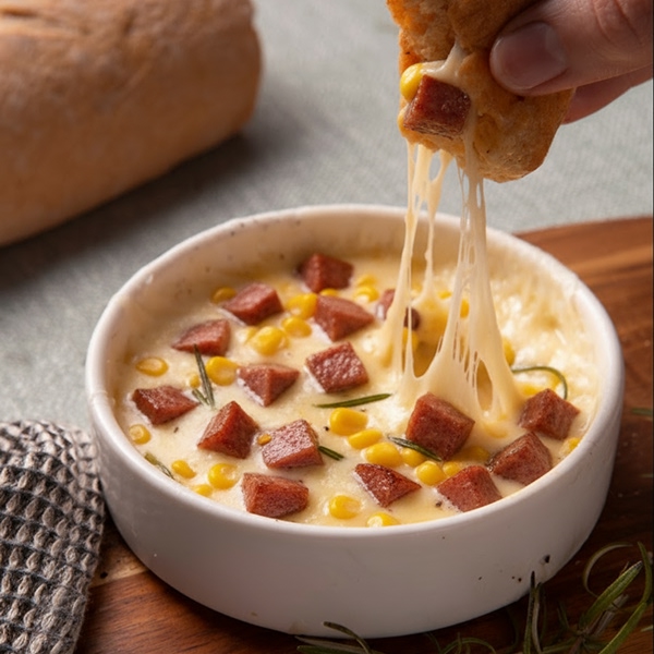 Receta Dip de queso con salchicha