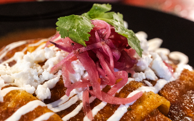 Enchiladas morealianas (de chorizo y papa)