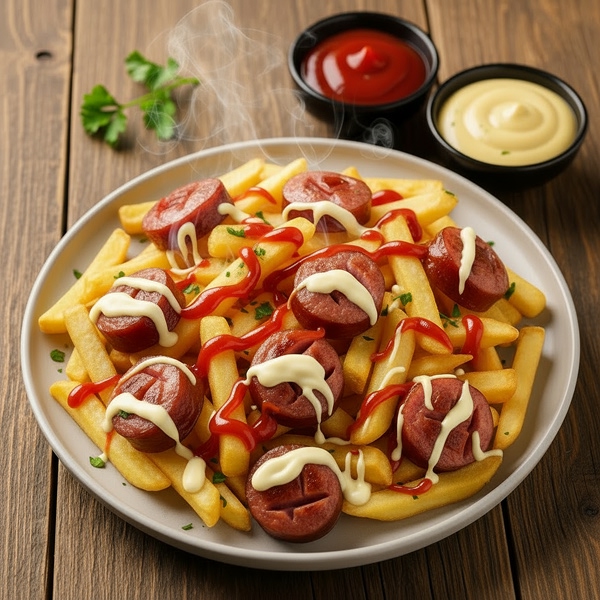 Salchipapa hondureña