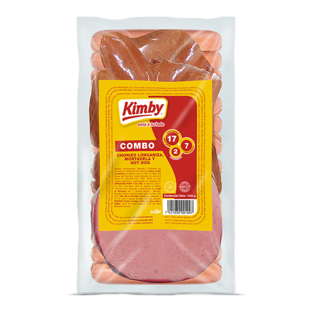 Combo Mortadela Hot Dog Longaniza 1244g