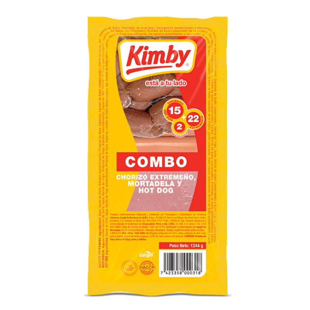 Kimby Combo Extremeño Mortadela Hot Dog 1244g