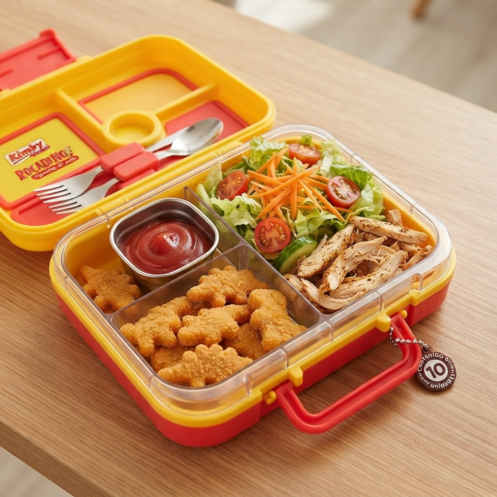Lonchera-Jurásica-de-pollo-y-ensalada