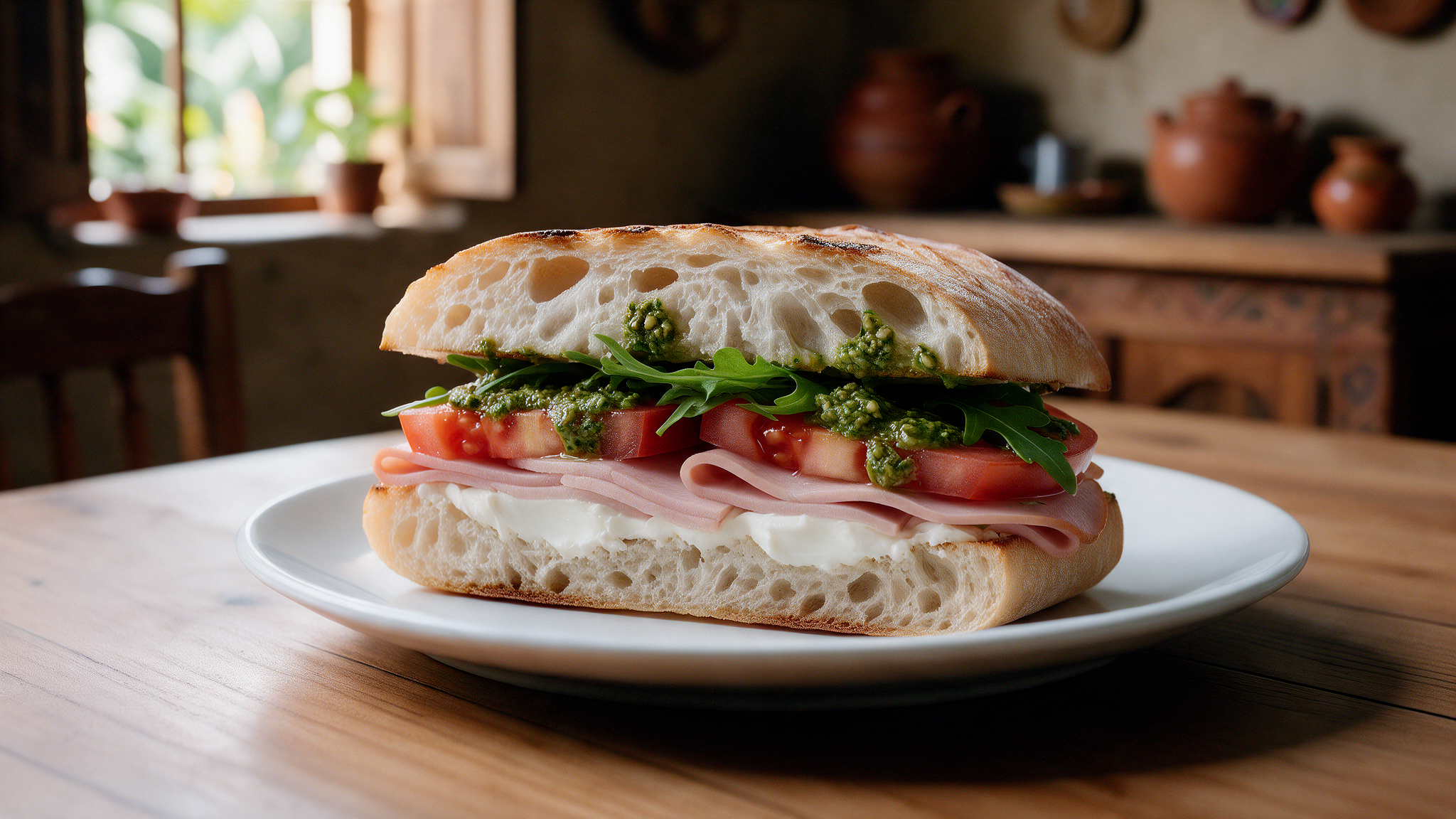 Pannini-de-jamón-y-queso