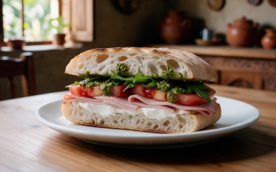 Pannini-de-jamón-y-queso