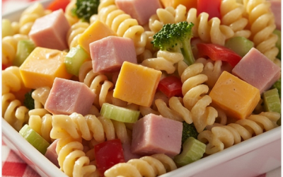 Pasta fría con salchichón y vegetales Kimby