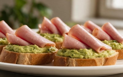 tostadas-con-jamon-kimby-y-crema-de-aguacate